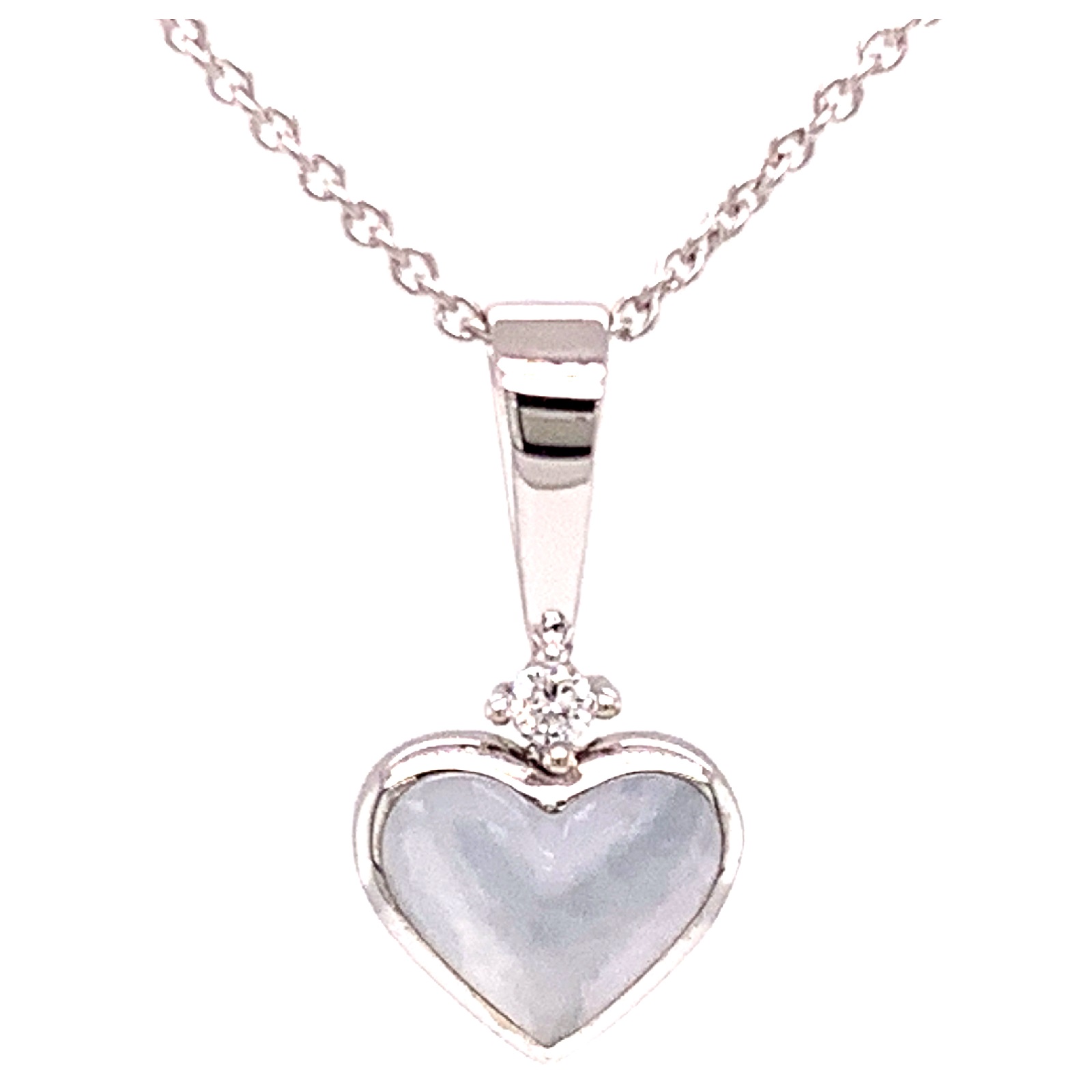 Kabana 14 Karat White Gold Diamond White Mother of Pearl