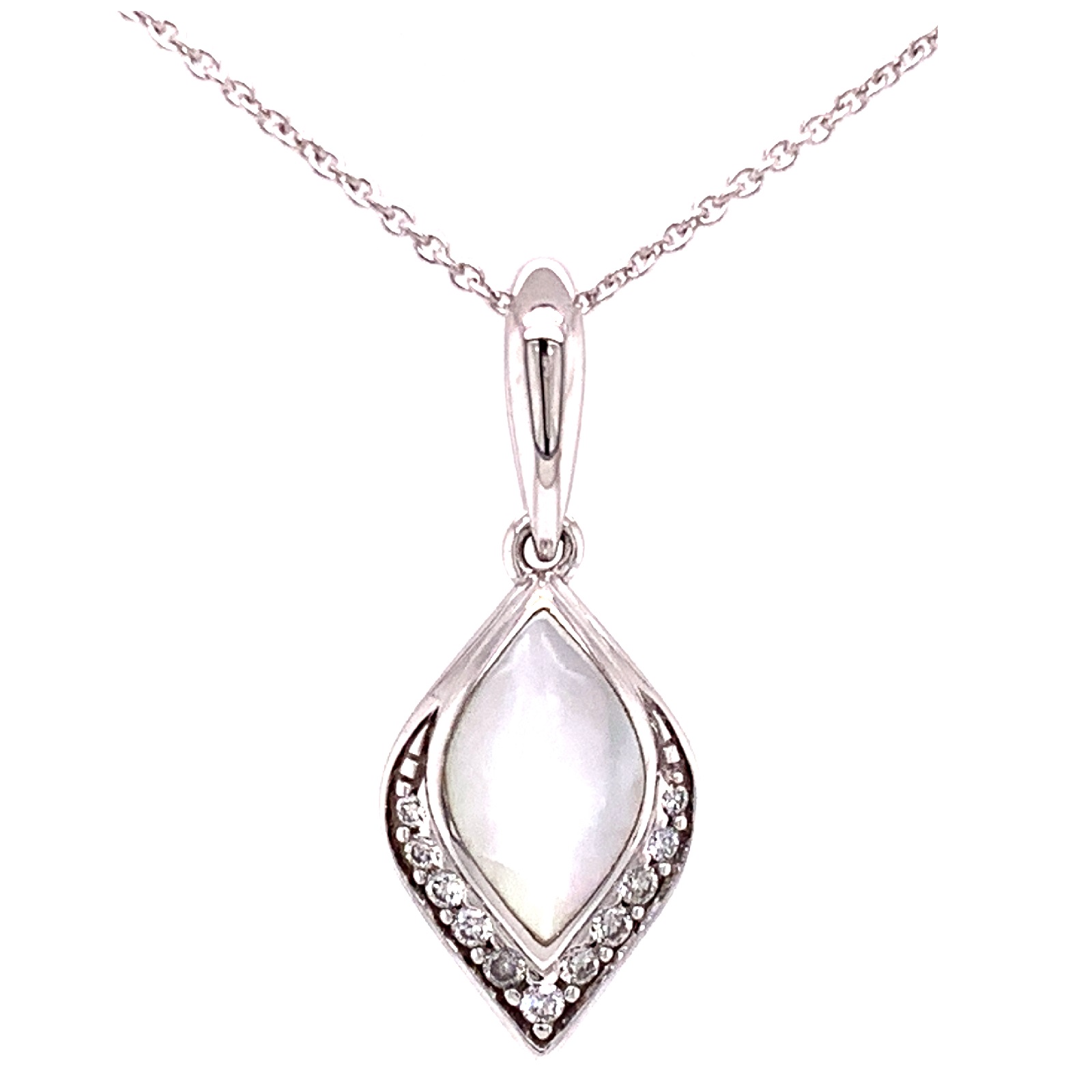kabana mother of pearl heart pendant